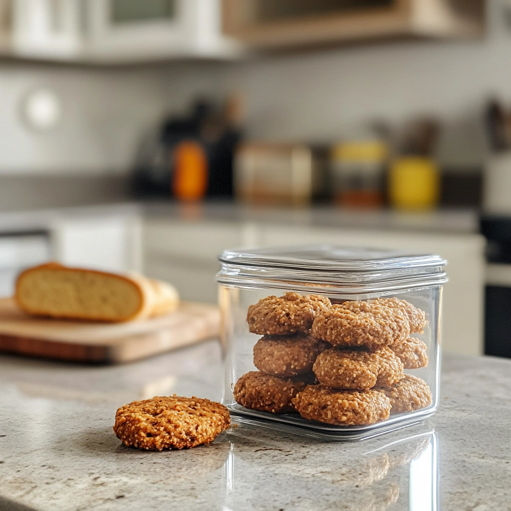 Storing carrot cake cookies recipe in airtight container for freshness